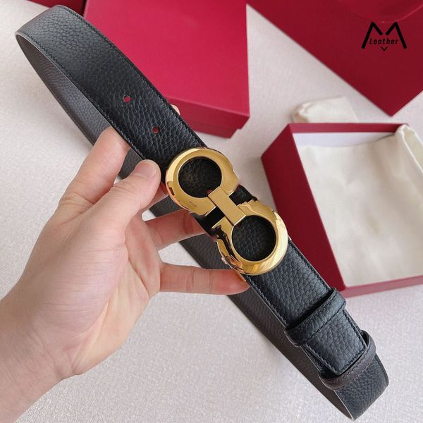 

mens designers belts smooth genuine leather classic business belt luxury belts reversible for women men big buckle male chastity fashion who, Black;brown