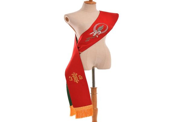 

1pc reversible deacon stole church diaconate jhs grape book embroidered catholic stole fast shipment3236757, Silver