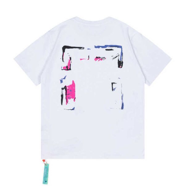 

fashion men's luxuryoffs t shirts brand offer t-shirts designer back arrow x printd men women eur size tees couples loose fat t-shirt, White;black