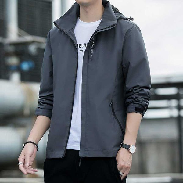

men's jackets spring and autumn leisure windstorm jacket 230726, Black;brown