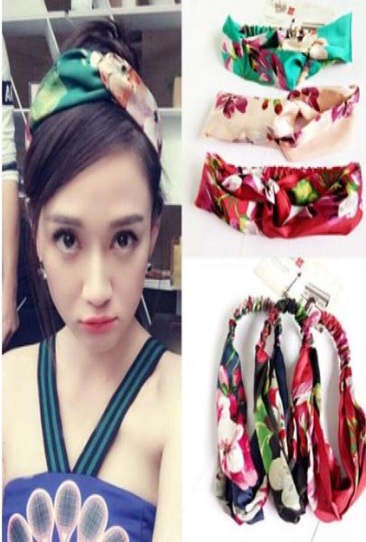 

120pcslot diy multi elastic cross silk lady headband apring and summer wide yoga wash face head bands accessories ha5886497959, Black;brown