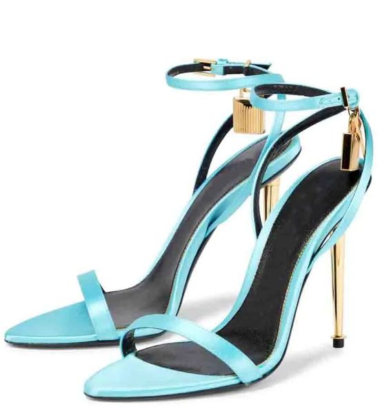 

women pointed toe sandal tom-sandal sandals padlock shoes with gold heeled black white green naked leather pointy fords high heels wedding p