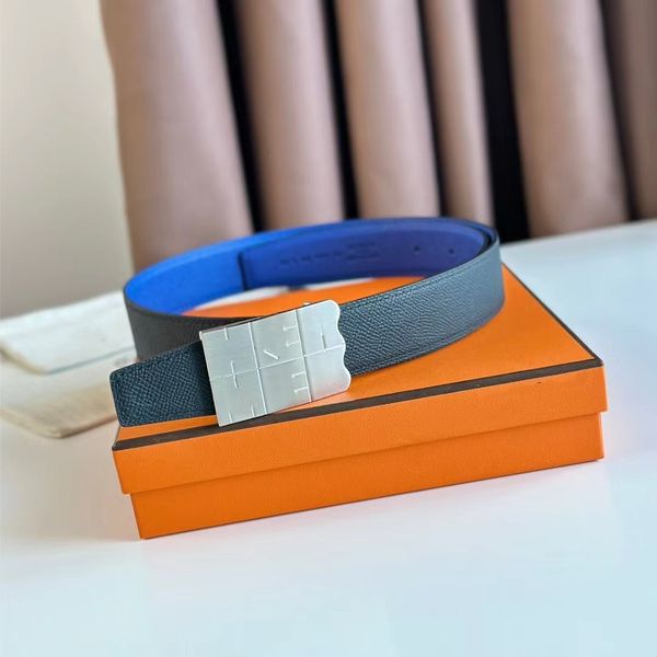 

classics men belts designer mens and woman fashion togo leather classic reversible belt black brown h gold silver buckles 3.2-3.8cm h21