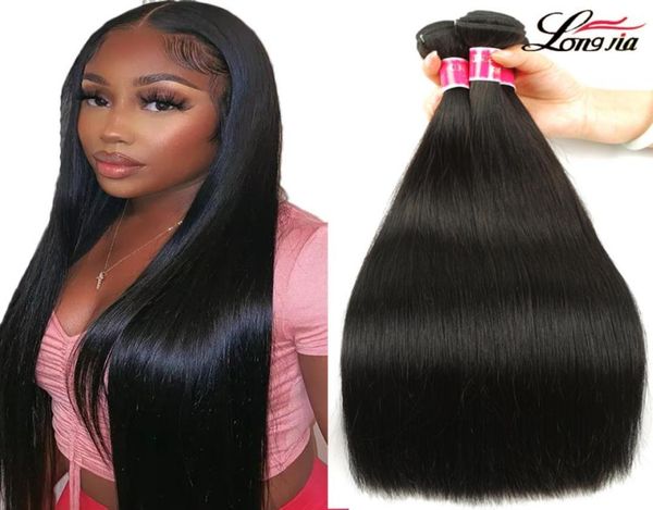 

9a brazilian straight hair 100 brazilian virgin straight human hair 3 or 4 bundles unprocessed peruvian malaysian straight hair e6379847, Black