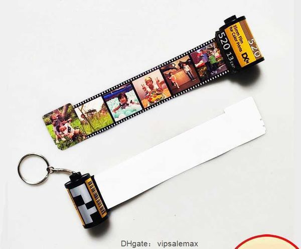 

sublimation blank memory film keychains key ring key ring transfer printing material new style, Silver