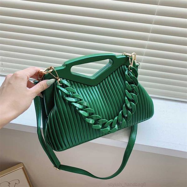

hisuely new triangle handbag designer pleated shoulder bag for women clutch purses crossbody bag satchels hobo bags