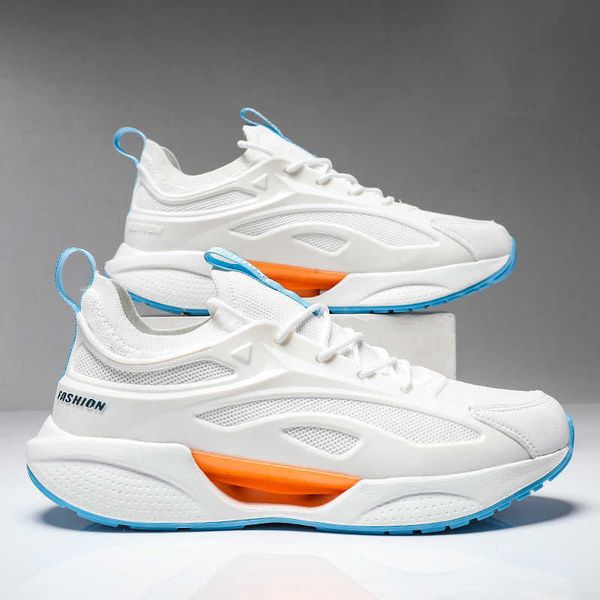 

mens casual running shoes breathable sneakers comfortable sports trainers for youth big size 39-46 white orange blue black