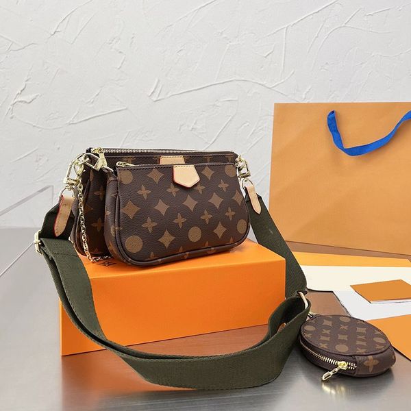 

luxury bag designer shoulder bag luxury crossbody bag fashion handbag chain small square bag printed women's bag three-piece mahjong ba