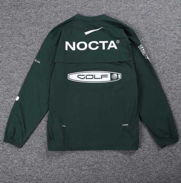 

2023 men's hoodies us version nocta golf co branded draw breathable quick drying leisure sports t-shirt long sleeve round neck summer 8, Black