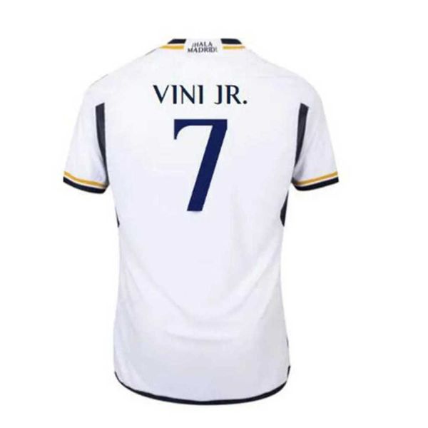 

7 vini jr 2023 2024 bellingham soccer jerseys 11 rodrgo alaba modric real madrids 22 23 24 camavinga tchouameni kids sets kits advanced desi, White;black