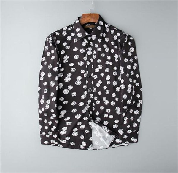

luxurys designer retro print men039s casual shirt classic formal wear business long sleeve brand fashion spring 523559687, White;black