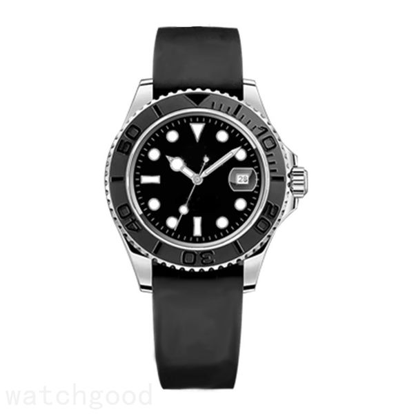 

yachtmaster watches for men mechanical watch plated silver reloj lujo sapphire full stainless steel 40mm rubber designer watches automatic d, Slivery;brown