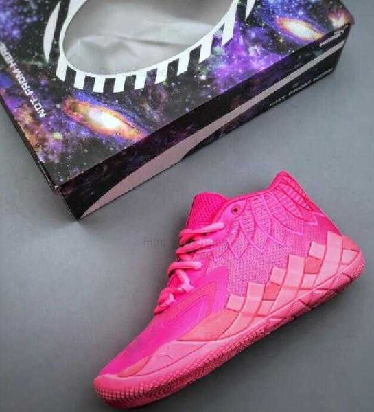 

shoes lamelo ball queen city men sales mb1 purple glimmer pink green black high sport trainner sneakers size 7-12.5