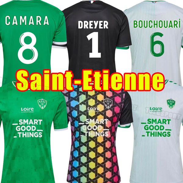 

2023 2024 kids kit maillot asse soccer jersey youssouf diony boudebouz 23-24 as saints-etienne bouanga khazri hamouma saliba men football sh, Black;yellow