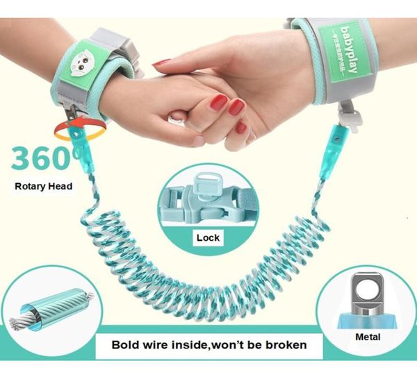 

baby harness anti lost wrist link kids outdoor walking hand belt band child wristband toddler leash safety harness strap rope8849193, Blue