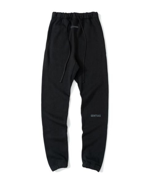 

21fw autumn winter usa new season reflective fleece pants trousers fashion drawstring sweatpants men women jogger6552400, Black