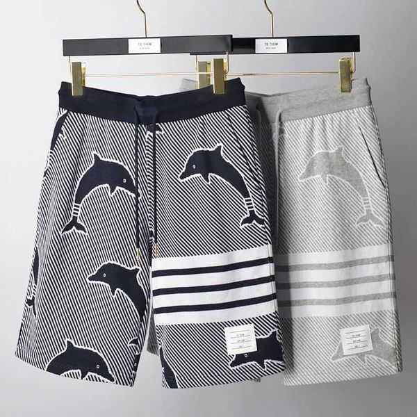 

bonzero trendy jacquard dolphin casual shorts brand fashion men's 2023 summer new straight capris