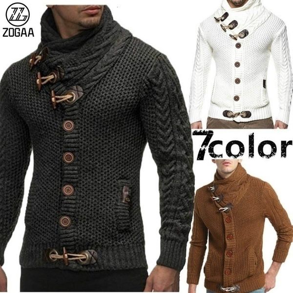 

men's sweaters zogaa men sweater coat autumn winter knitted cardigans coats 230726, White;black