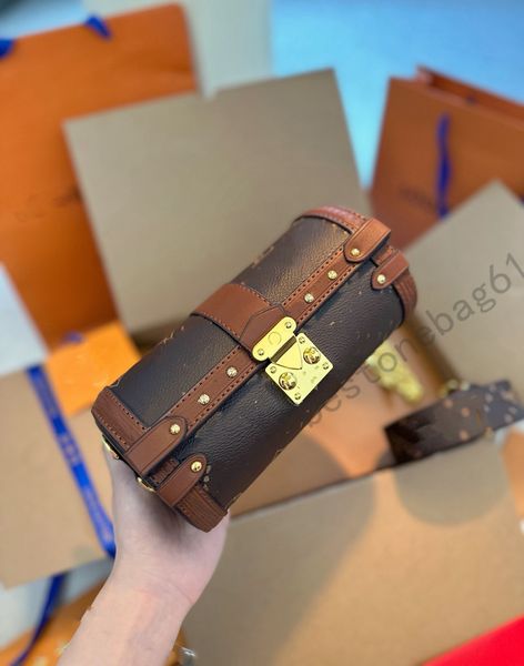 

women papillon trunk bags tote trunk toile luxury classic crossbody chain bag pillow fashion handbag embossing closure handbags