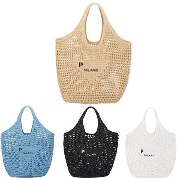 

weekend beach mens straw bag shoulder crossbody luxurys designer weekend shopper bags fashion hand travel women triangle bag beach shopper t