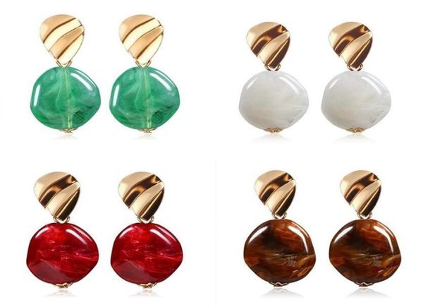 

simple geometry oval acrylic pendant earrings dangle irregular charm earring women designer jewelry statement gifts 4colors4097696, Silver
