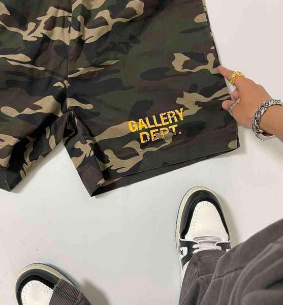 

shorts designer gallery yqt independent high street wash camouflage loose pants casual letter print7387260, White;black