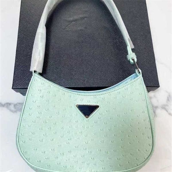 

2023 luxury bags spring and texture ostrich pattern portable trend armpit shoulder
