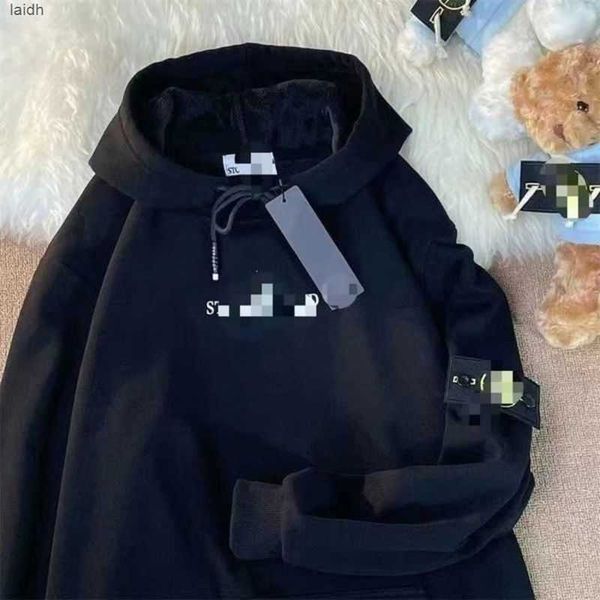 

men's designer stone hoodie full zip waterproof island men women warm european sizesfxgqbhfz, Black