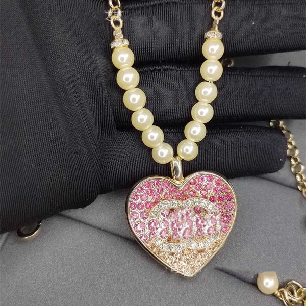 

designer jewelry necklace fragrant love necklace letter double new set gradual small, Black