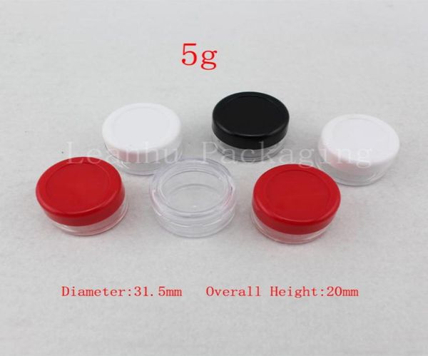 

5g 10g empty plastic container with screw lid for nail art balm small make up cosmetic cream jardisplay sample bottles pot6854485