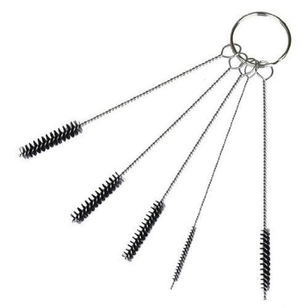 

wholefantastic 5pcslot tattootube nozzle gun cleaning machine tip airbrush wire nylon tattoo lip cleaning brushes set7594473, Silver