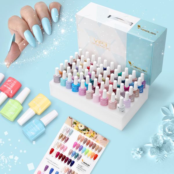 

nail gel venalisa vip3 nail gel polish arrival special gel varnish set enamel nail gel kit color chart base coat tempered coat 230726, Red;pink