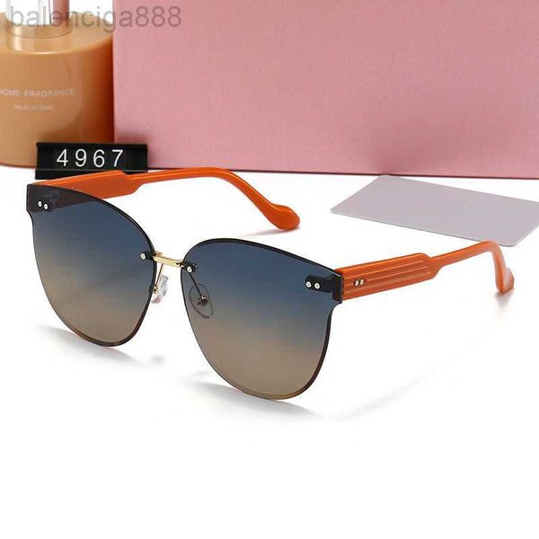 

designer miui sunglasses new women's frameless polarized fashion trend leisure travel holiday 4967, White;black