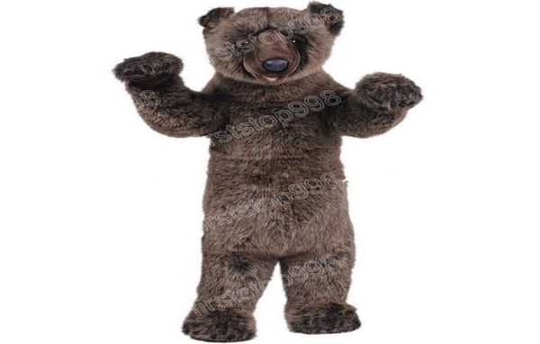 

halloween fursuit grizzly bears mascot costume cartoon anime theme character adults size christmas outdoor advertising outfit suit7037536, Red;yellow