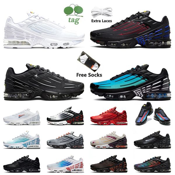 

tn plus 3 mens womens running shoes tn3 tuned iii mesh white spider-verse black volt aqua unity og original laser blue athletic tennis train, White;red