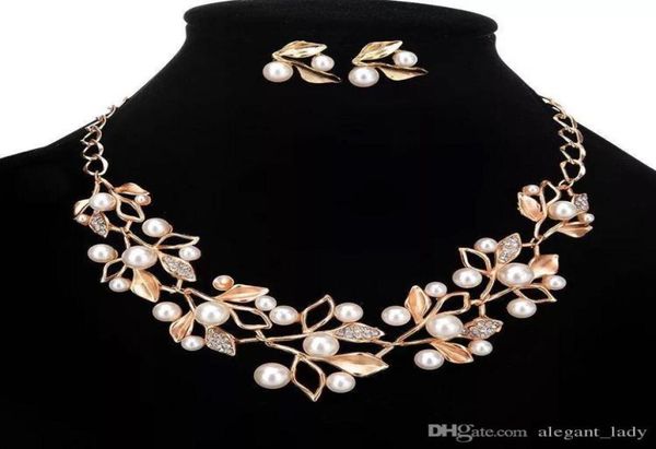

vintage sparkly bridal jewelry set plated necklace diamond earrings wedding jewelry sets for bride bridesmaids women bridal access8303705, White
