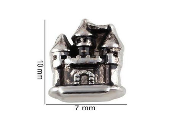 

20pcslot european castle house diy alloy floating locket charms fit for glass living magnetic memory locket fashion jewelrys7196082, Bronze;silver