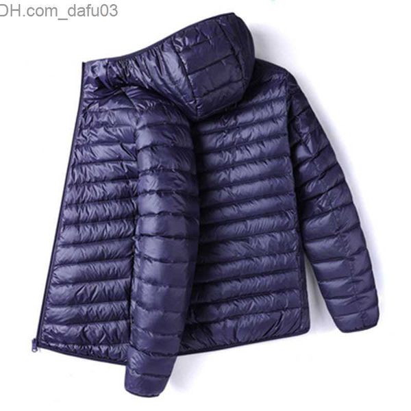 

men's down parkas fall winter ultra light 90 white duck down remove hooded man coat jaqueta masculino chaqueta hombre puffer thin men z, Black