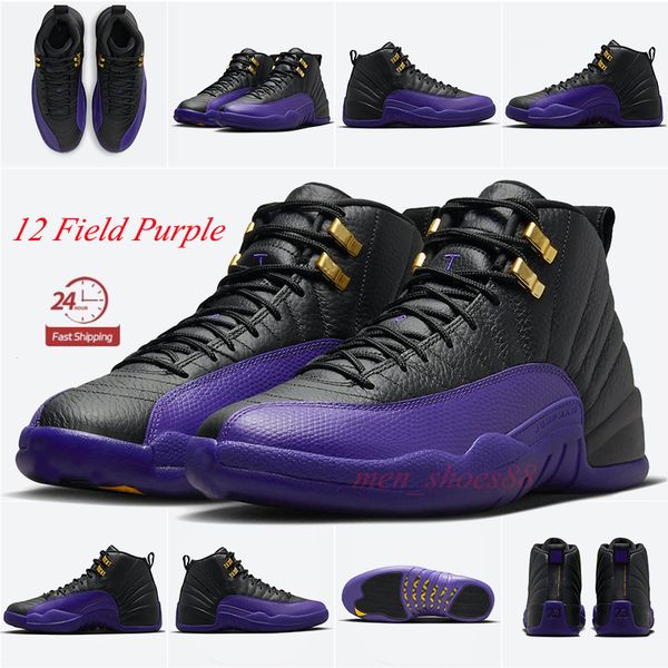 

field purple jumpman 12 12s mens basketball shoes brilliant orange gym red flu game playoffs men trainers sports sneakers with box