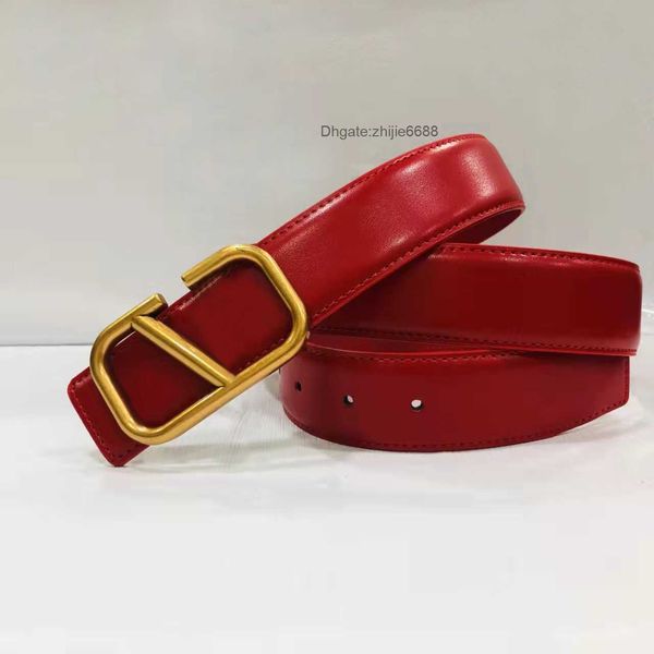 

genuine belt valentino belts golden red cowskin designer ceinture leather belt with antique women buckle v fashion belt buckle personality v, Black;brown