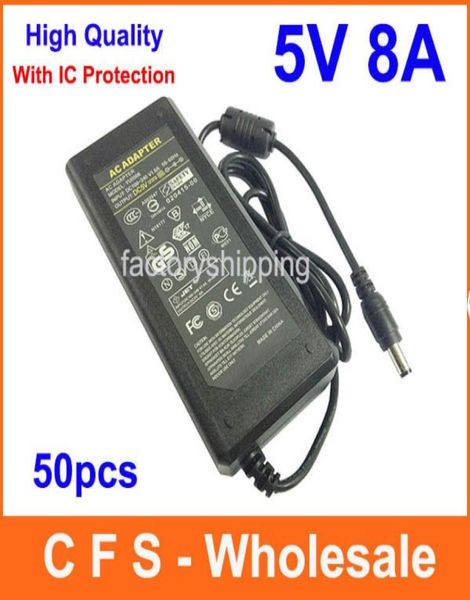 

ac dc 5v 8a power adapter supply 5v 40w adaptor 55mmx25mm 50pcs lot fedex 122995
