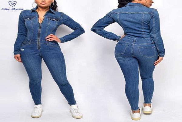 

luxury overall jump suit women stretch plus size blue denim s jeans jumpsuit1585272