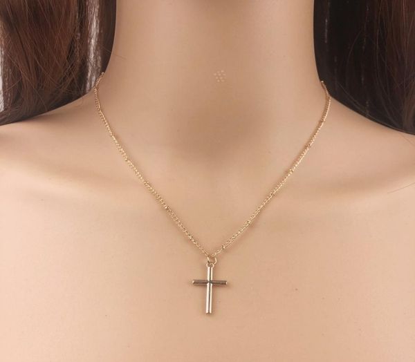 

fashion design gold chain cross necklace small gold cross religious necklace for women3182902, Silver