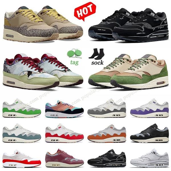 

designer sneakers running shoes patta waves 1 87 black schematic treeline sp mellow oil green safari white mica green somos familia sports t