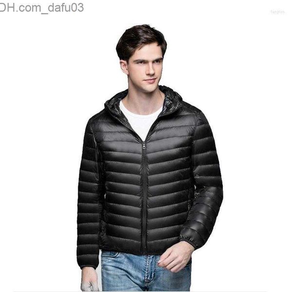 

men's down parkas men's down 2023 brand 90% white duck jacket men autumn winter warm coat ultralight male windproof parka z230727, Black