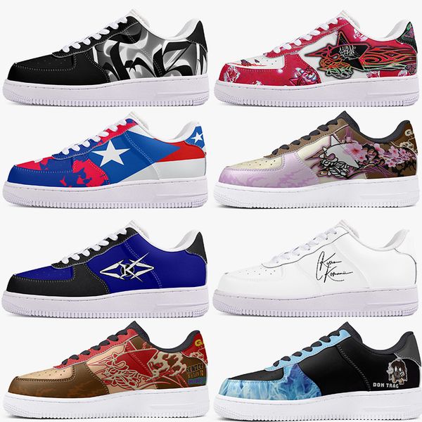 

2023 diy casual shoe men women 1s running shoes custom pattern blooded cartoon character outdoor sports trainers sneakers 36-45