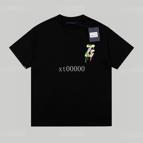 

22ss designer letter printed t shirts tee sweatshirt fashion high street short sleeves summer casual t-shirt breathable men women crew neck, Black;brown