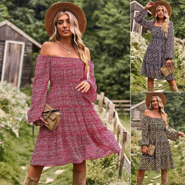 

basic casual dresses french square neck elegant and elegant dress for spring/summer 2023 t230727, Black;gray