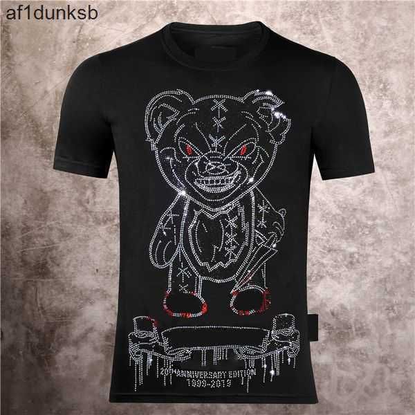 

mens tshirts men designer plein bear skull diamond t shirt short sleeve dollar brown bear brand philipps tee oneck skulls tshirt tees pb 11, White;black