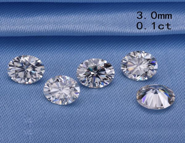 

pass the diamond tester 30mm 01ct round gh brilliant cut moissanites loose stone for engagement rings good s9238633337, Black
